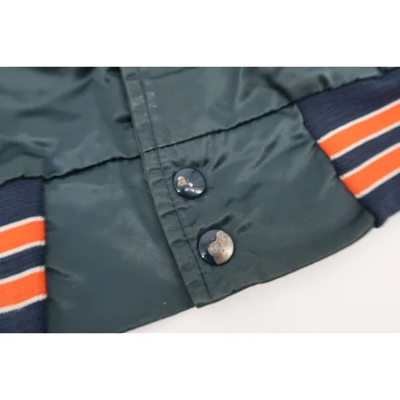 Vintage Auburn Tigers Satin Chalk Line Jacket‎ Retro Bomber 80s Mens Size XL - Picture 5 of 10